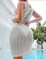 Fashion Apricot Wiring Rope Woven Hollow Swimmock Cover Skirt