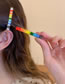 Fashion Hairpin-style Two Alloy Rainbow Inlaid Diamond