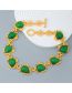 Fashion Green Alloy Resin Geometric Necklace