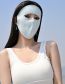 Fashion Grey Nylon Solid Color Sunscreen Full Face Mask