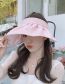 Fashion Pink Snish -chip Three -dimensional Pattern Empty -top Large Eaves Solar Cap