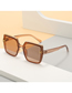 Fashion Gradient Gray Film With Orange Frame Pc Square Large Frame Sunglasses