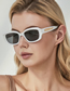 Fashion Jelly Powder Gradient Chips Pc Square Large Frame Sunglasses