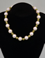 Fashion Gold Alloy Geometric Pearl Beaded Necklace
