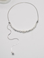Fashion Silver Crushed Silver Beaded Pearl Snake Chain Necklace