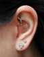 Fashion Gold Metal Geometric Pearl Stud Earrings