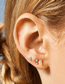 Fashion 3 Sets Metal Diamond Geometric Earring Set