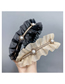 Fashion Black Ruffles Fabric Diamond-studded Pearl Four-leaf Clover Lace Headband