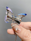 Fashion Blue Butterfly (pair) Alloy Butterfly Tassel Clip