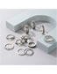 Fashion Silver Alloy Skeleton Fat Geometric Ring Set