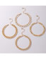Fashion Gold Alloy Geometric Chain Ankle Chain Set
