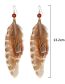 Fashion 6# Geometric Feather Ear Pendant