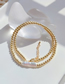 Fashion Gold Copper Gold -plated Beaded Pearl Necklace