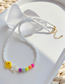Fashion White Bead Beads Bead Shell Pentagon Smile Necklace
