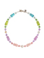 Fashion Color Crystal Beaded Softel Sky Bear Necklace