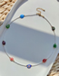 Fashion Color Liuli Color Flower Bead Skewers Necklace