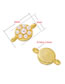 Fashion White Gold Copper Gold -plated Pearl Round Accessories