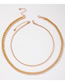 Fashion Gold Double -layer Round Beads Thick Chain Necklace