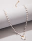 Fashion Gold Geometric Pearl Chain Butterfly Necklace