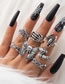 Fashion Silver Alloy Geometric Skull Scorpion Ring Set