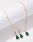 Fashion Gold Alloy Water Drop Earrings Necklace