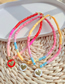 Fashion 4# Color Soft Pottery Beaded Love Necklace
