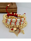 Fashion Gold Copper Gold -plated Beaded Letters Beaded Bracelet