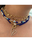 Fashion 1# Crystal Beaded Diamond Love Necklace
