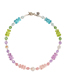 Fashion Color Crystal Beaded Bear Necklace