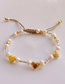 Fashion Set Multi -layer Soft Pottery Pearl Love Skewers Bead Pig Nose Chain Bracelet Set
