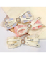 Fashion 2# Light Powder Cloth Inlaid Diamond Pearl Bow Hair Clip