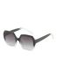 Fashion Black Frame Gray Film Pc Square Large Frame Sunglasses