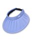 Fashion Light Blue Nylon Shell Large Brim Sunscreen Empty Hat