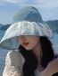 Fashion Milky White Lace Mesh Large Brim Empty Top Sun Hat