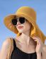 Fashion Turmeric Cotton Polyester Large Brim Shawl Sunscreen Sun Hat