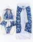 Fashion Blue Polyester Printing Neck Tie Tie Swimsuit