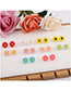 Fashion Lotus Color Resin Geometric Flower Earrings