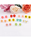 Fashion Lotus Color Resin Geometric Flower Earrings