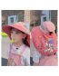 Fashion Pink Nylon Cartoon Big Brim Shawl Sun Hat