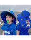 Fashion Blue Nylon Cartoon Big Brim Shawl Sun Hat