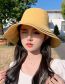Fashion Turmeric Cotton Sun Hat With Large Brim And Bow