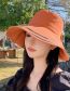 Fashion Orange Cotton Sun Hat With Large Brim And Bow