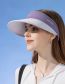 Fashion Shuangpin-blue Nylon Two-color Hollow Top Sun Hat