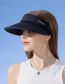 Fashion Black Nylon Hollow Top Sun Hat