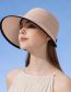 Fashion Grey Straw Big Brim Empty Top Sun Hat