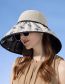 Fashion Khaki Vinyl Ginkgo Big Eaves Bow Sun Hat