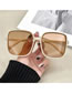 Fashion Tea Frame Pc Square Frame Sunglasses