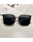 Fashion Tortoiseshell Frame Black And Gray Ac Square Frame Sunglasses