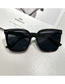 Fashion Gray -gray Black Gray Film Ac Square Frame Sunglasses