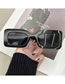 Fashion Rice Frame Black Gray Film Ac Square Sunglasses